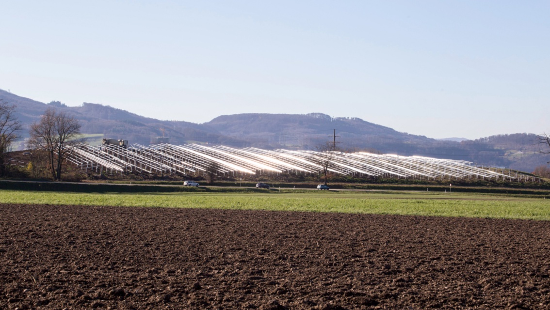 Solarpark Herten im Aufbau