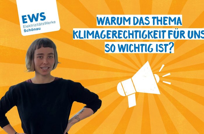 Strahlenhintergrund, junge Frau, Aufschrift: Warum das Thema für uns so wichtig ist