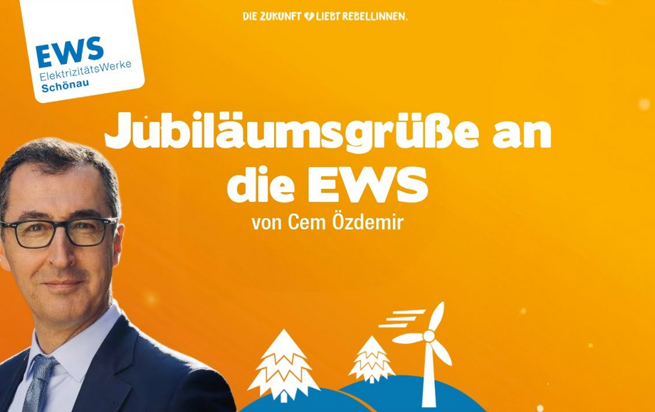 Cem Özdemir gratuliert den EWS Schönau zum 30. Jubiläum