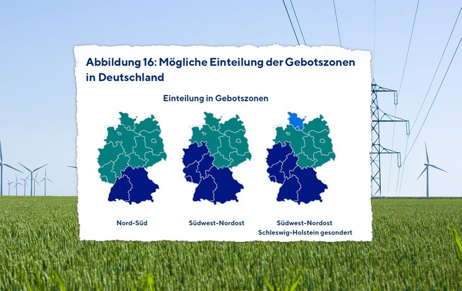 Drei Stromhandelszonen