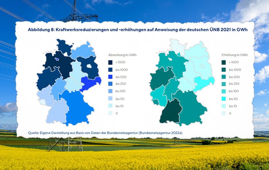 Zwei unterschiedlich eingefärbte Deutschlandkarten nebeneinander