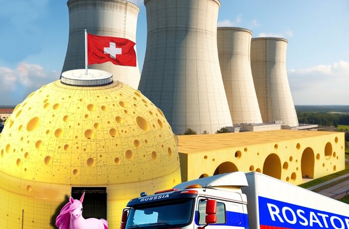 Bildmontage: Schweizer Käse-Reaktor