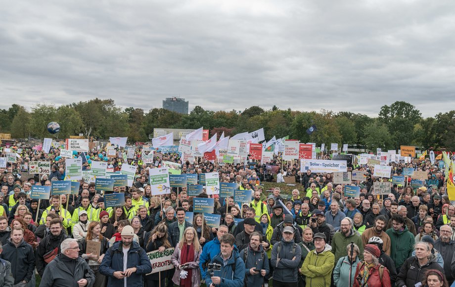 Blick auf die Demo-Menge