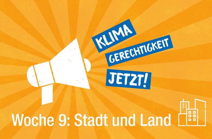 Kampagnengrafik mit Unterschrift Woche 9 Stadt und Land