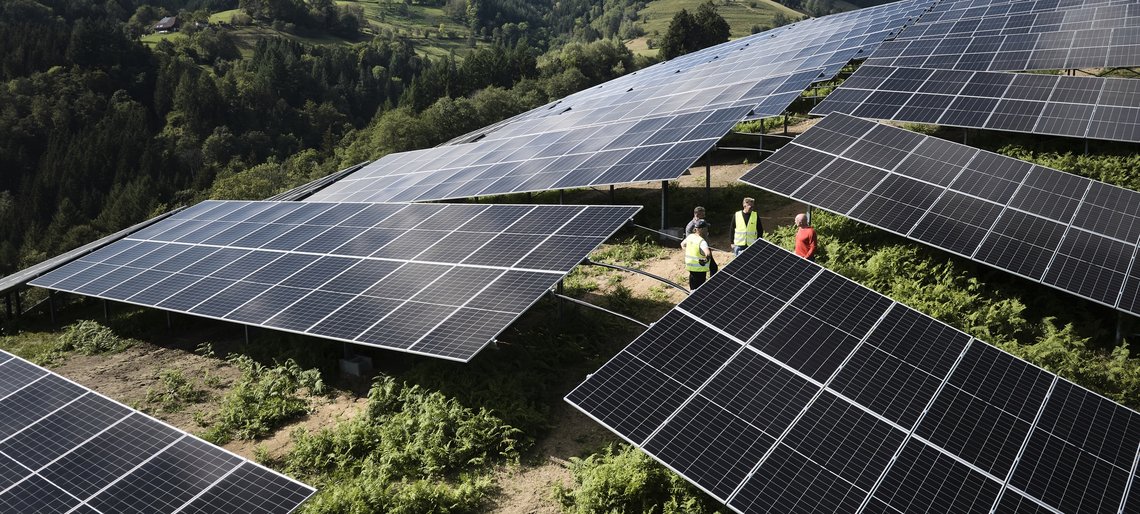 Solarpark der EWS in Fröhnd