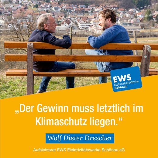 Zitat Wolf Dieter Drescher: Der Gewinn muss letztlich im Klimaschutz liegen.