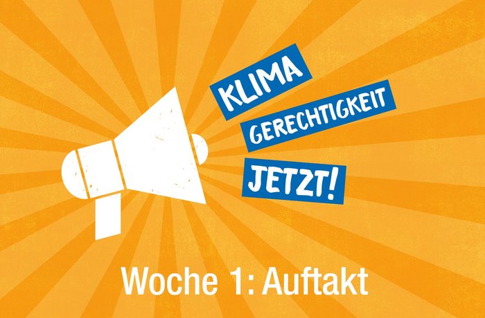 Kampagnengrafik: Megafon mit Slogan