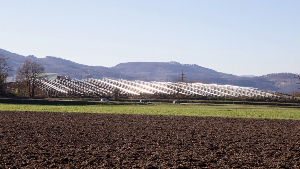 Solarpark Herten im Aufbau