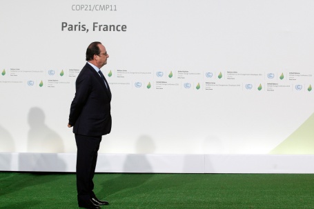 Präsident Hollande auf der Klimakonferenz in Paris 2015
