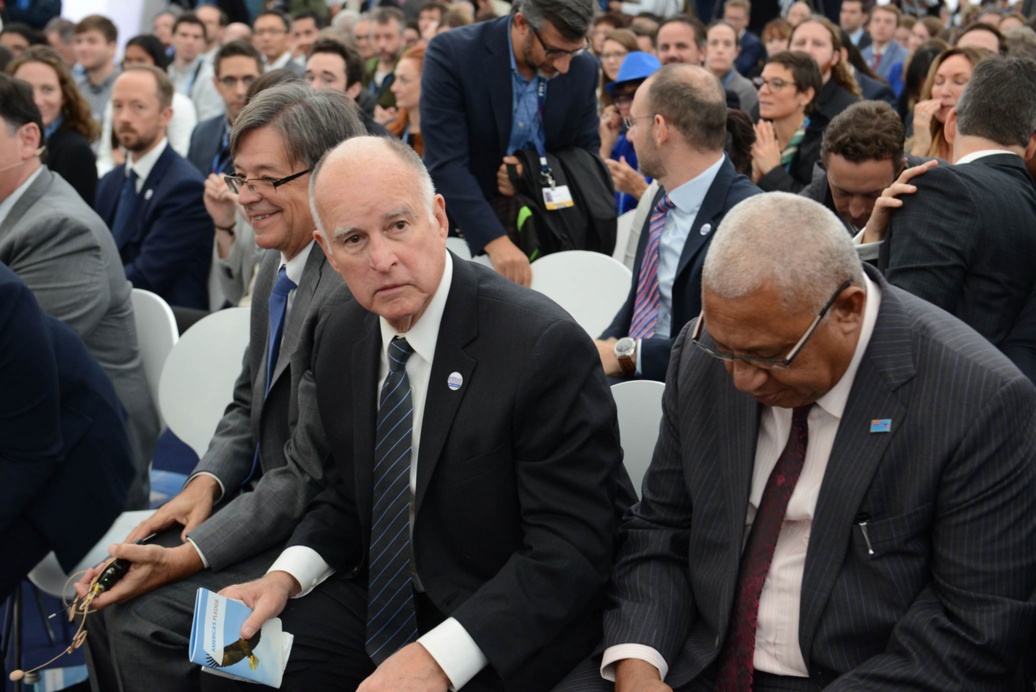 Der kalifornische Gouverneur Jerry Brown auf der UN-Klimakonferenz COP 23 in Bonn