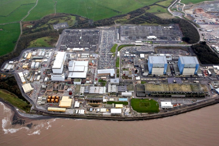 Die Reaktorblöcke A und Ab des AKW Hinkley Point in Großbritannien