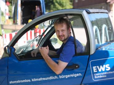 Netztechniker in der Werkstatt