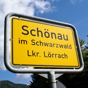 Ortsschild von Schönau im Schwarzwald