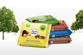 Bio-Schokoladen aus dem Sortiment von RITTER SPORT
