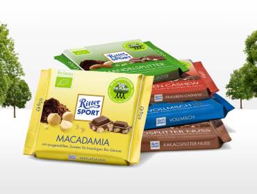Bio-Schokoladen aus dem Sortiment von RITTER SPORT
