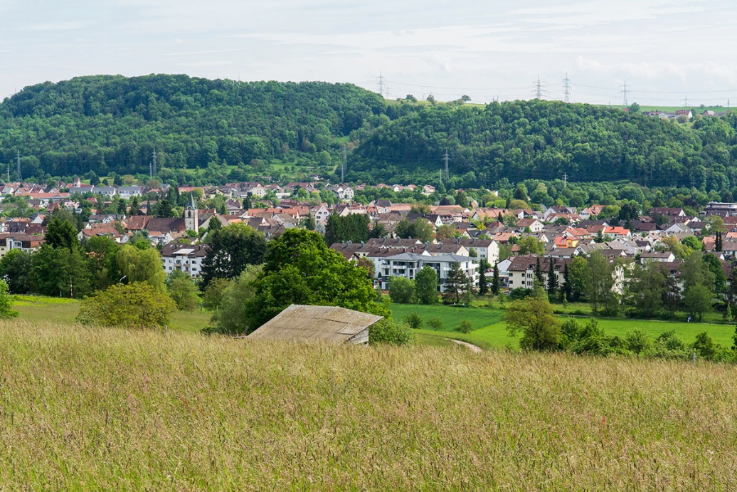 Blick auf die Stadt Steinen