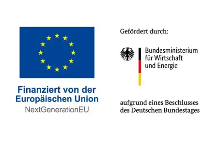 Logos Förderung EU – Next Generation EU – und Bundesministerium für Wirtschaft und Klimaschutz