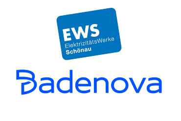 Logos der EWS und badenova