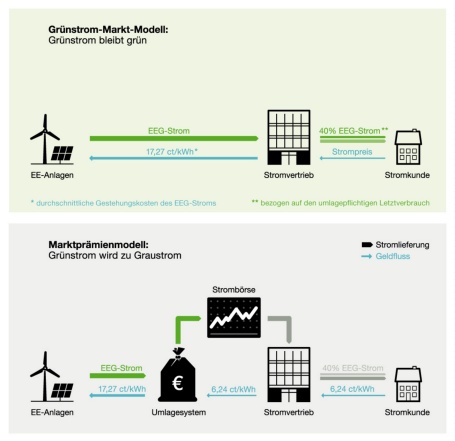 Infografik «Grünstrom-Markt-Modell»