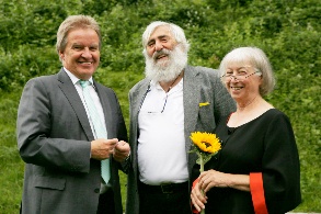 Wirtschaftsminister Franz Unterseher mit Dr. Michael und Ursula Sladek