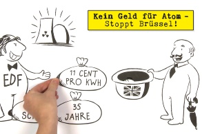Kampagnen-Motiv "Kein Geld für Atom – stoppt Brüssel!"
