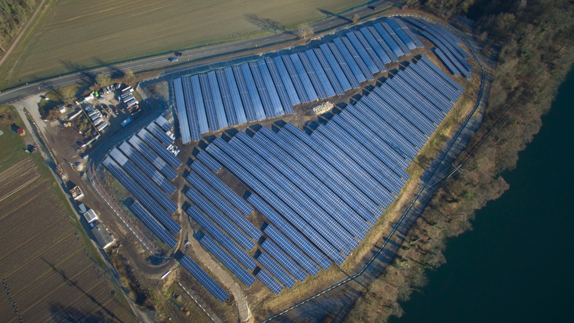 Solarpark Herten: Luftbildansicht von oben