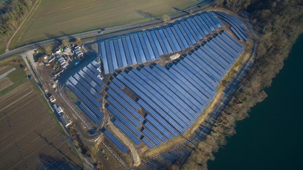 Solarpark Herten: Luftbildansicht von oben