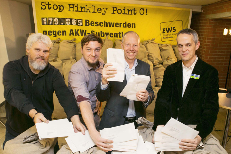 Jochen Stay, Sebastian Sladek, Thomas Jorberg und Reinhard Uhrig bei der Abschlusspressekonferenz