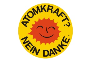 Die Anti-Atom-Sonne mit dem Text «Atomkraft? Nein Danke!»