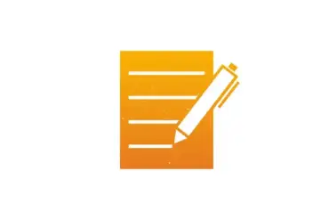 Piktogramm: Block mit Stift