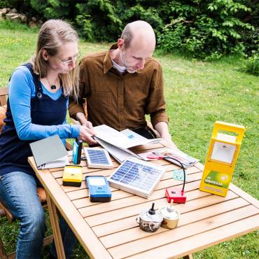 Georg Amshoff und Sabine te Heesen bei der Projektplanung