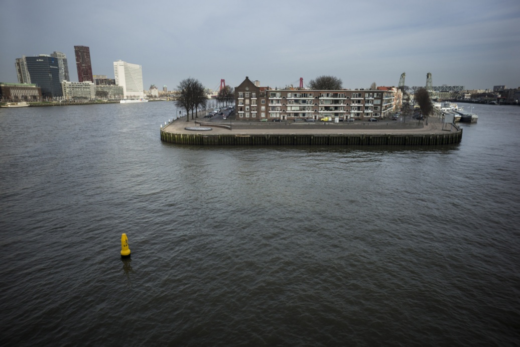 Insel Noordereiland in der Neuen Maas, Rotterdam