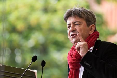 Jean-Luc-Mélenchon spricht auf einer Wahlkampfveranstaltung zu den Präsidentschaftwahlen in Frankreich 2017