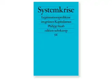 Ein türkisfarbenes Taschenbuch mit dem Titel "Systemkrise".